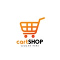 shopping cart logo design. cart icon design