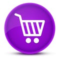 Shopping cart luxurious glossy purple round button abstract Royalty Free Stock Photo