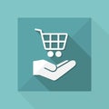 Shopping cart - Minimal modern icon Royalty Free Stock Photo