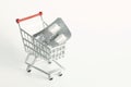 Shopping cart model scene. Royalty Free Stock Photo