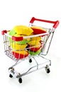 Shopping cart with muffins Royalty Free Stock Photo