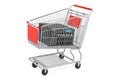 Shopping cart with NAS. 3D rendering