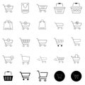 shopping cart pack icon