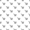 Shopping cart pattern vector