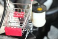 Shopping cart scene. Royalty Free Stock Photo