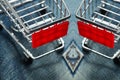 Shopping cart scene. Royalty Free Stock Photo