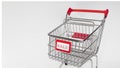 Shopping cart with Sale sign. Royalty Free Stock Photo