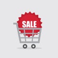 Shopping Cart Sale Sticker