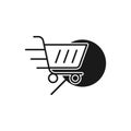 Shopping Cart with Search icon Vector Design. Shopping Cart icon with Searching design concept for e-commerce, online store and Royalty Free Stock Photo