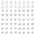 Shopping cart or shop basket vector icons for web merchandise and e-commerce