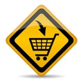 Shopping cart sign