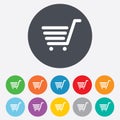 Shopping Cart sign icon. Online buying button. Royalty Free Stock Photo