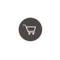 Shopping Cart Icon, flat design best vector icon. Line Round icon Royalty Free Stock Photo