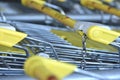 Shopping cart in supermarket. Royalty Free Stock Photo