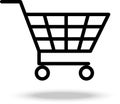 Shopping cart trolley . Vector Illustration Royalty Free Stock Photo