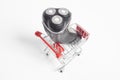 Shopping Cart Trolly with Electric Razor Shaver Royalty Free Stock Photo