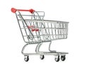 Shopping Cart Trolly (mini, at an angle) white Background Royalty Free Stock Photo