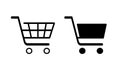 Shopping cart vector icon, flat design. Isolated on white background Royalty Free Stock Photo