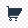 Shopping cart vector icon isolated on transparent background, Sh