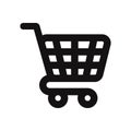 Shopping cart vector icon. Modern and simple flat symbol for web site, mobile, logo, app, UI.