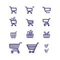 Shopping cart vector icon Royalty Free Stock Photo