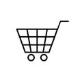 Shopping cart vector icon. Trolley icon isolated