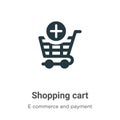 Shopping cart vector icon on white background. Flat vector shopping cart icon symbol sign from modern e commerce and payment Royalty Free Stock Photo