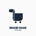 Shopping Cart. Vector logo design. Business concept icon Royalty Free Stock Photo