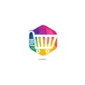 Shopping cart vector logo design. Royalty Free Stock Photo