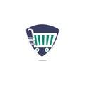 Shopping cart vector logo design. Royalty Free Stock Photo