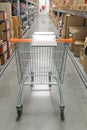 Shopping cart warehouse Royalty Free Stock Photo