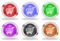Shopping Cart Web Icon Buttons Royalty Free Stock Photo