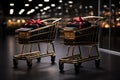 Shopping carts decked out for Black Friday, promising exciting promotions