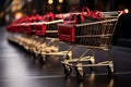 Shopping carts decked out for Black Friday, promising exciting promotions