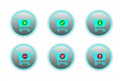 Shopping Carts icon collection (add, remove) simple flat design for app, ui, ux, web, button. Royalty Free Stock Photo
