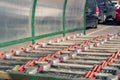 Shopping carts parking at a shopping mall Royalty Free Stock Photo