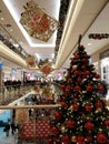 Shopping center decorated for Christmas in Hameln. Germany.