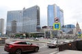 Shopping center Lotte Plaza and advertising of Alfa Bank