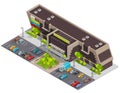 Shopping Center Mall Complex Isometric Composition