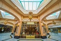 Shopping center with sunroofs for Gucci and high-end retail Royalty Free Stock Photo