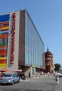 Shopping centers `Pervomaisky` and `Edem` on Prospect Krasnoarmeyskom in Barnaul.