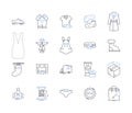 Shopping centre outline icons collection. Mall, Retail, Shopping, Outlet, Store, Bazaar, Arcade vector and illustration