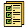 Shopping checklist icon vector flat