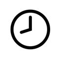 Shopping clock or stock time or sale hours simple isolated icon for apps and websites Royalty Free Stock Photo