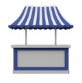 Shopping counter with canopy