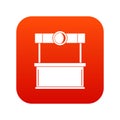 Shopping counter icon digital red