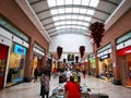 Shopping in crowded mall - Christmas decorations