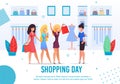 Shopping Day Feminine Friends Tradition Poster