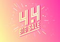 4.4 Shopping day sale poster or flyer design. 4.4 Crazy sales online.