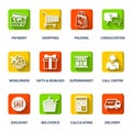 Shopping E-commerce Icons Royalty Free Stock Photo